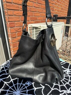 Large Coach Hobo with Metal Turnlock